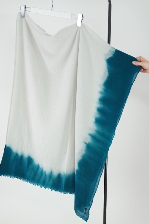 Large Cashmere Scarf Dark Turquoise P1824/TS762 by ApuntoB