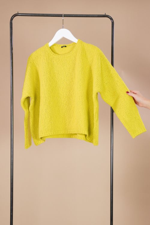 Wool and Cotton Knitwear Lemon by ApuntoB-S