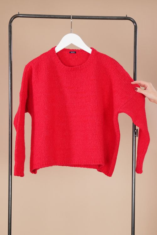 Wool and Cotton Knitwear Red by ApuntoB-S
