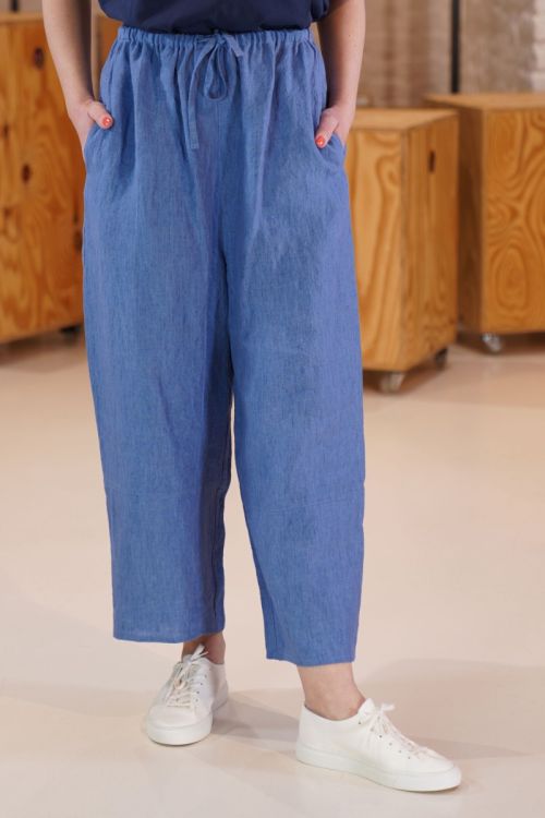 Linen Pants Emy Dusty Blue by Asciari