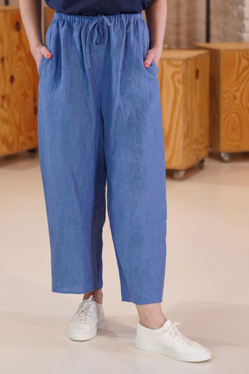Linen Pants Emy Dusty Blue by Asciari-S