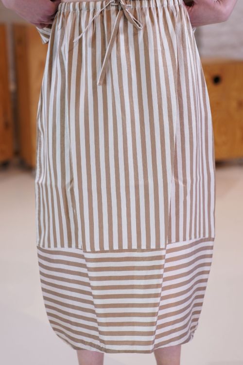 Silk Skirt Claire Sand Stripes by Asciari