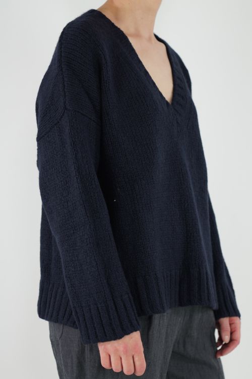 AS011 Sweater Ferro Cashmere Navy by Asciari-TU