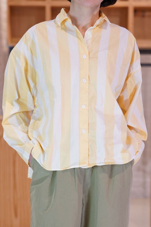 Short Overshirt Big Yellow Stripes by Bergfabel-S