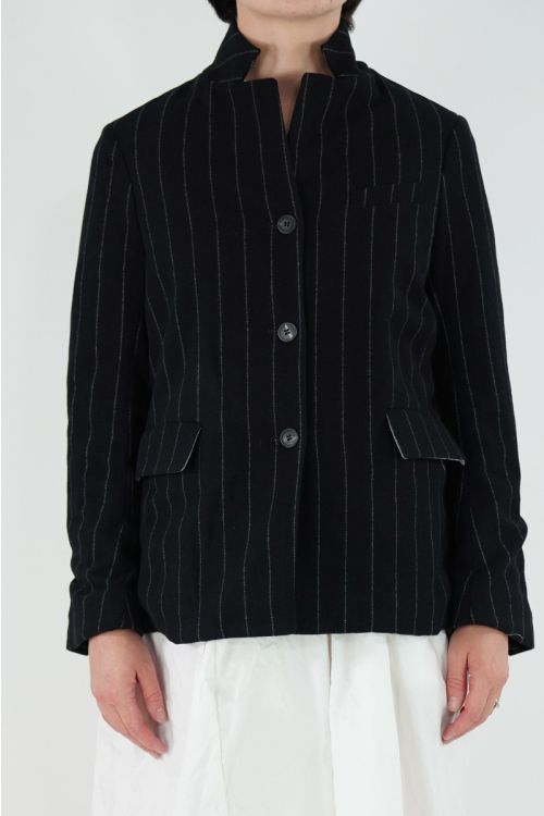 Jacket Giulia Black Stripe Cashmere