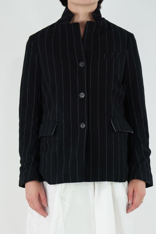 Jacket Giulia Black Stripe Cashmere by Bergfabel-S