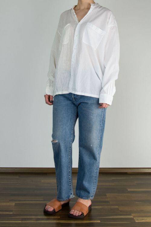 Assymetry Jacket White/Off-White by Maison de Soil