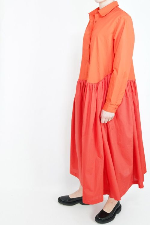 Dress Daphne Orange x Red by  Ecole de Curiosites 