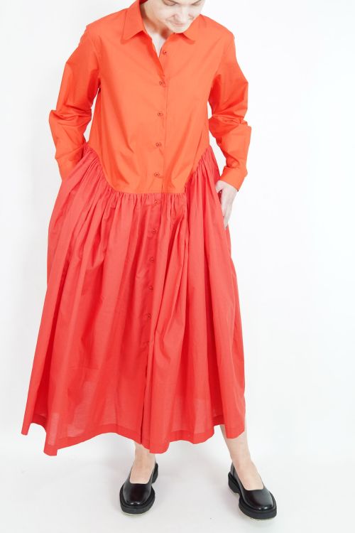 Dress Daphne Orange x Red by  Ecole de Curiosites -S