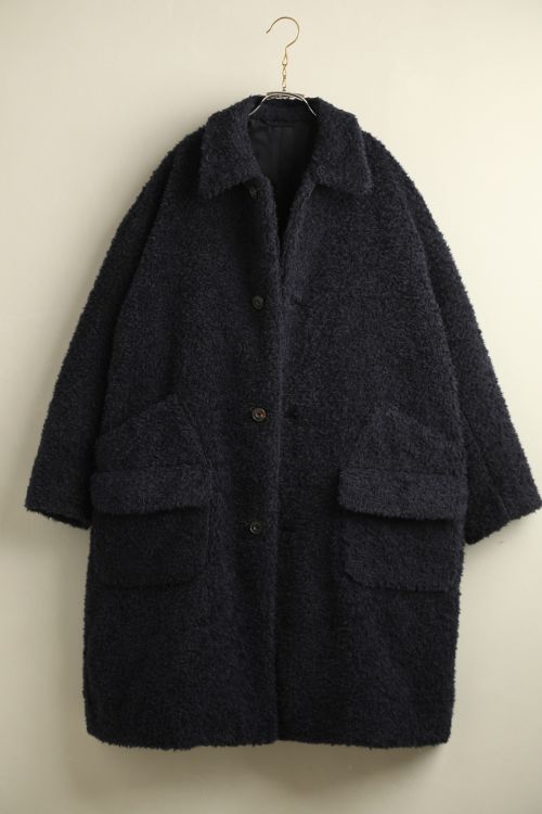 Teddy Wool Coat Clovis Navy by Ecole de Curiosites-S