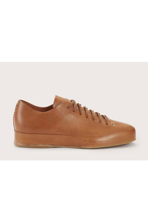 Hand Sewn Low Rubber Sneakers Tan by Feit-37EU
