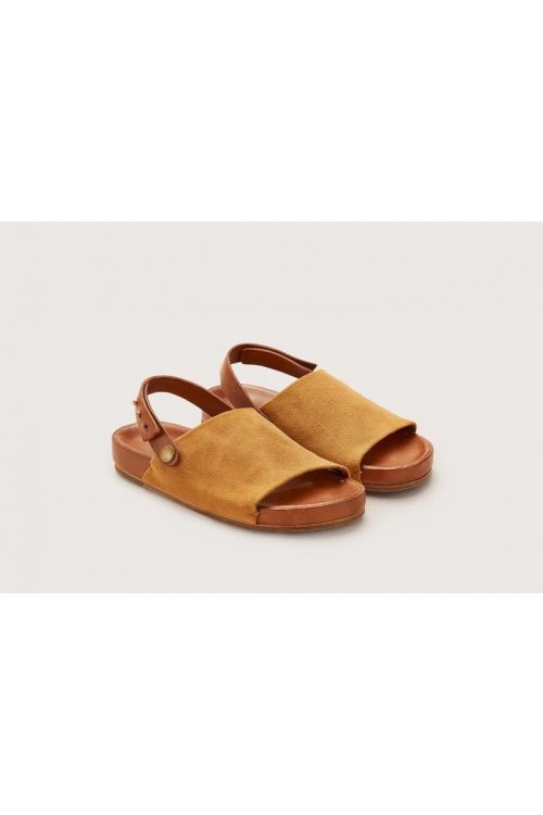 One Strap Leather Sandal Tan by Feit-S