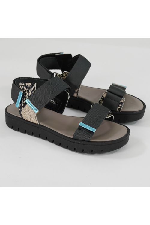 Leather Sandals with Velcro Straps by Gallucci-36EU