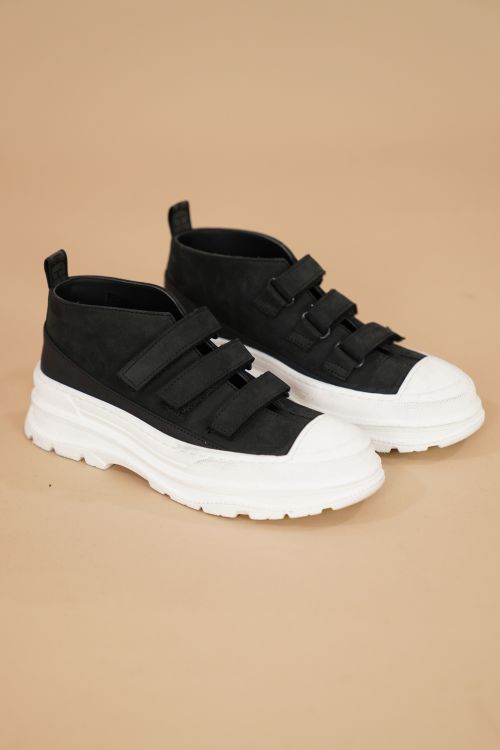 Velcro Leather Sneakers Black by Gallucci-36EU