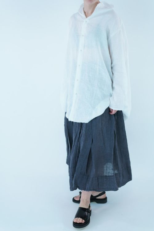 Linen Stole Shirt Off-White by Kaval