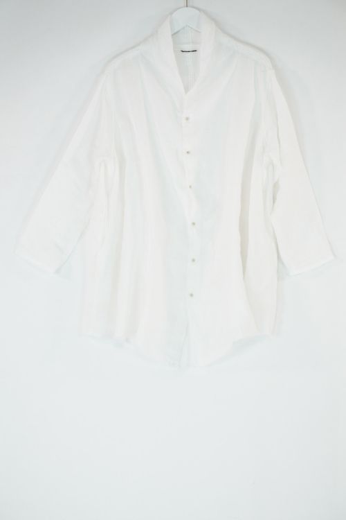 Linen Stole Shirt Off-White by Kaval-S