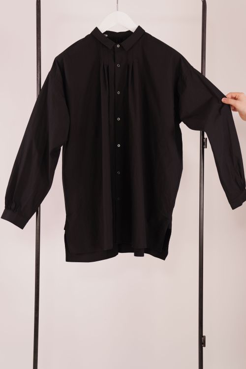 Wide Gather Blouse Black by Kaval-S