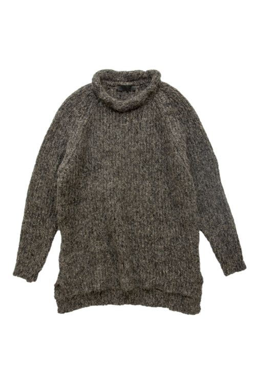Knitted Woolen Pullover Loroni Mud Marl by Anja Schwerbrock-S