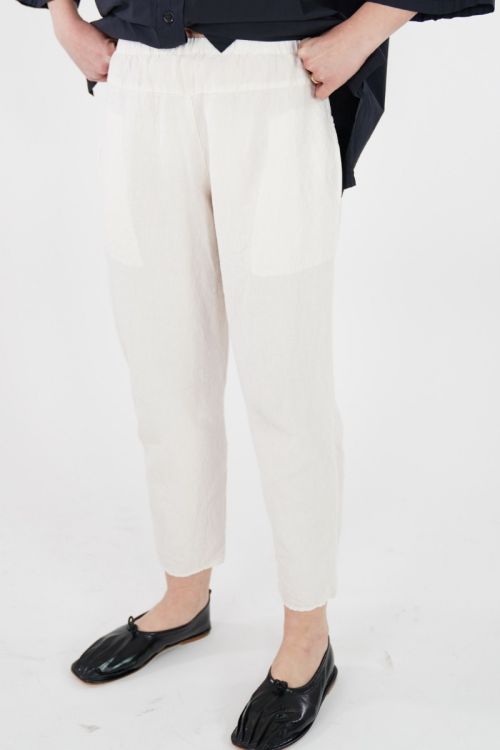 6415 Linen Trousers Lili Caillou by Manuelle Guibal