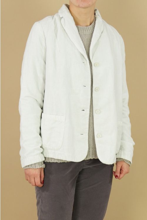 Cotton and Linen Jacket Tobba Cloud by Manuelle Guibal