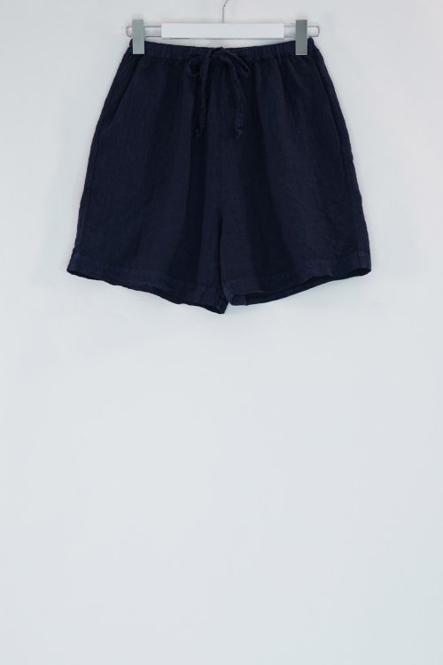 Linen Shorts Oli Ultra Night Blue by Manuelle Guibal-S