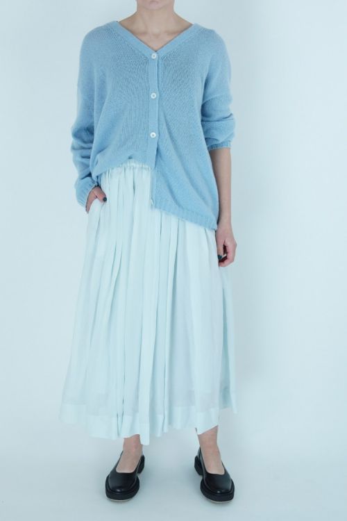Silk Skirt Yuli Blue by Manuelle Guibal