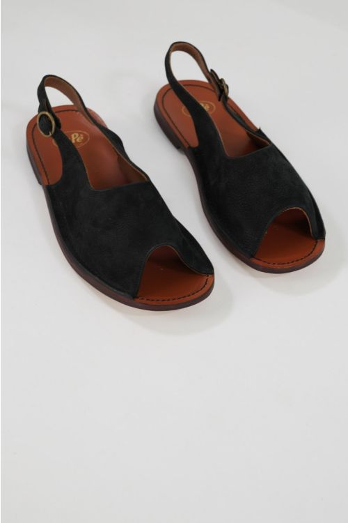 Soft Leather Sandals Black by Pepe Shoes