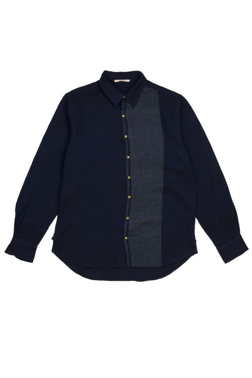 Wool Shirt Dark Blue by Pero-XS