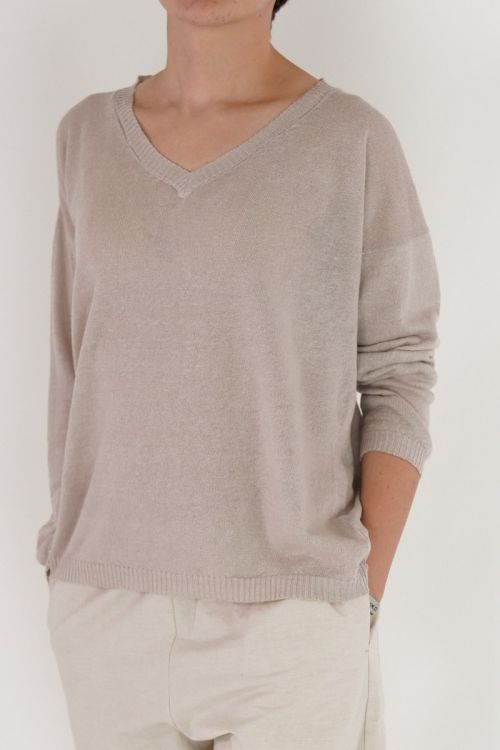 Cotton and Linen Sweater Sand by Private0204