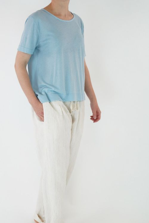 Cotton and Linen T-Shirt Ciel by Private0204