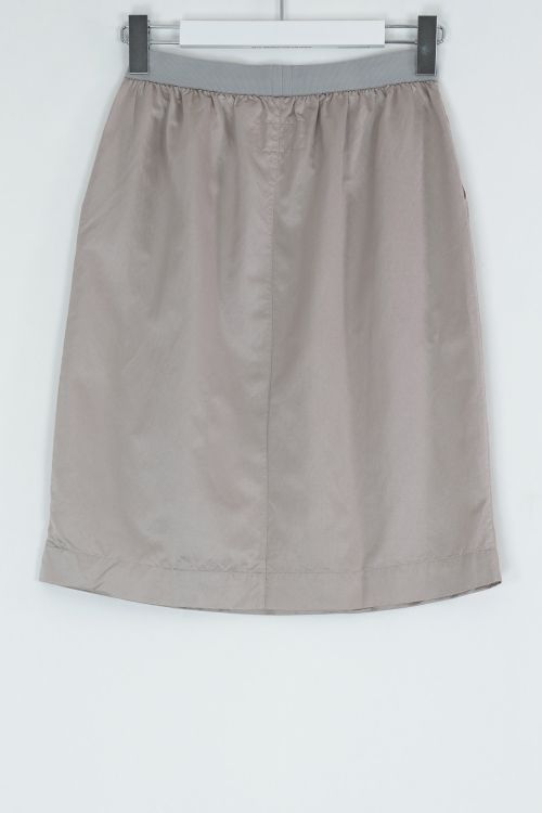 Cotton and Silk Midi Skirt Sand by Private0204-S