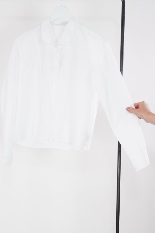 Cropped Shirt White by Private0204-S