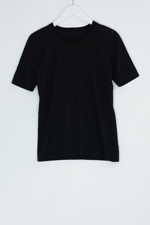 Fine Cotton Jersey T-Shirt Black by Private0204-S