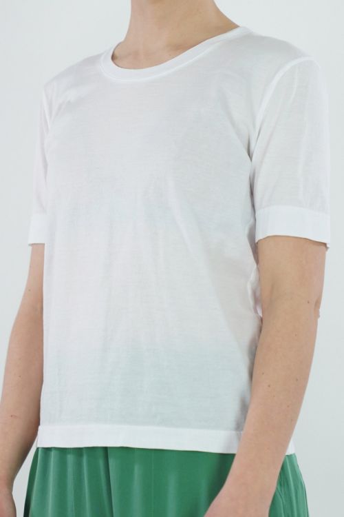 Fine Washed Cotton T-Shirt White by Private0204