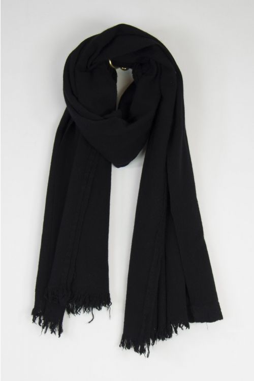 Handwashed Cashmere Scarf Sim Black by Private0204