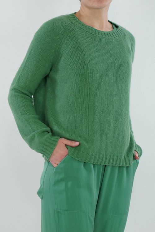Handwashed Cashmere Sweater Grass by Private0204
