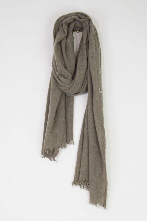 Handwashed Cashmere Vintage Scarf Sim Brown by Private0204-TU