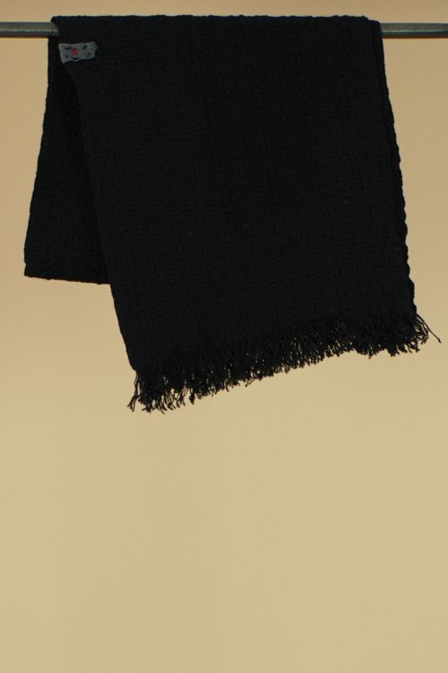 Handwashed Slow Cashmere New Bask Scarf Black by Private0204-TU