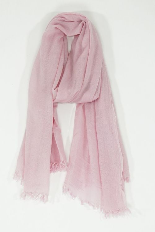 Handwashed Slow Cashmere Scarf Open Pink by Private0204