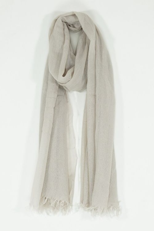 Handwashed Slow Cashmere Scarf Open Sand by Private0204