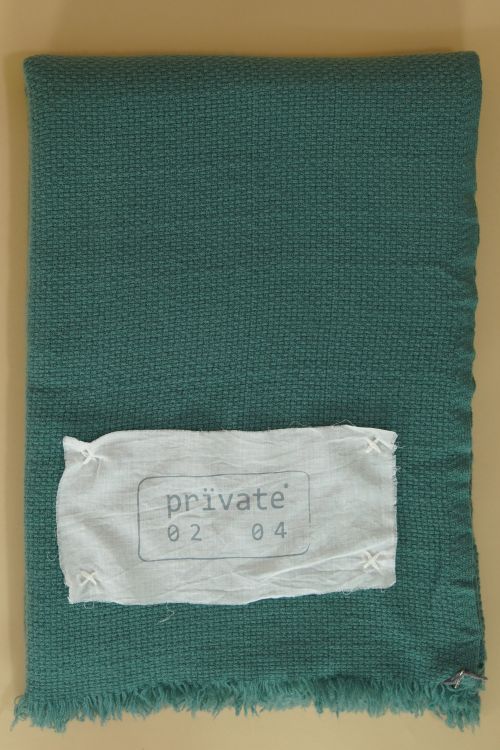 Handwashed Slow Cashmere Scarf/Throw Bask Emerald by Private0204-TU