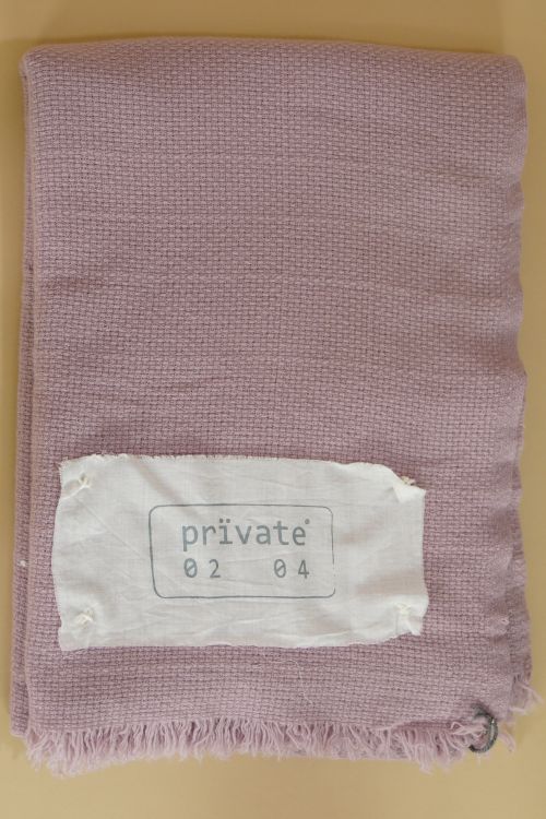 Handwashed Slow Cashmere Scarf/Throw Bask Rosa by Private0204-TU