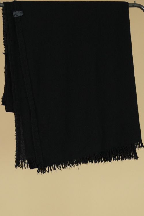 Handwashed Slow Cashmere Simple Scarf Sim Black by Private0204