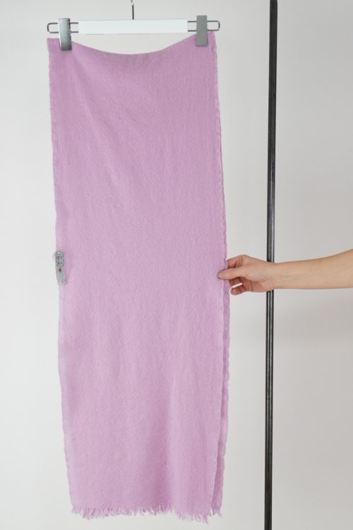 Handwashed Slow Cashmere Slim Sim Scarf Rose by Private0204