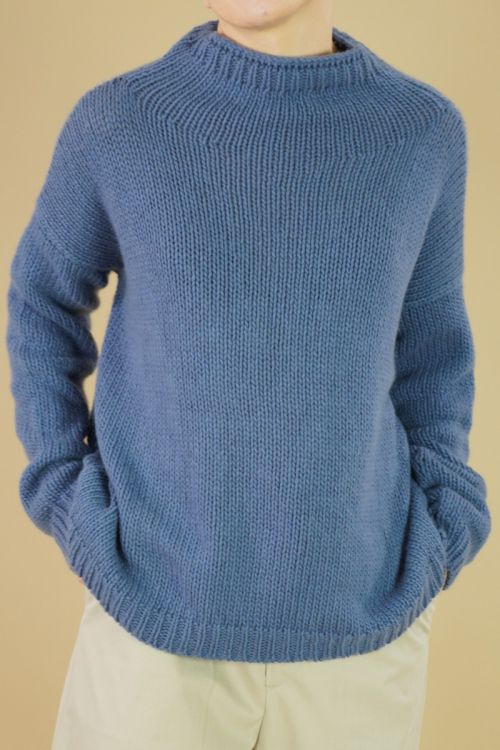 High Neckline Soft Cashmere Sweater Safir by Private0204