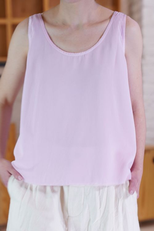 Silk Tank Top Girl's Pink by Private0204