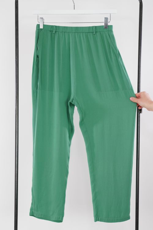 Silk Trousers Grass by Private0204-S