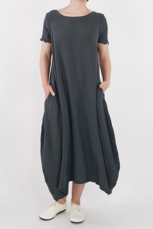 Dress GD Linen Gauze Grey by Ricorrrobe