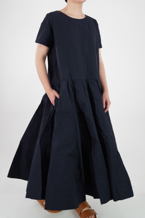 Dress LN Waxed Cotton Navy by Ricorrrobe