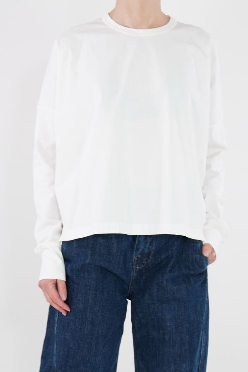Boxy Loop Shirt Optic White SNW228 by Studio Nicholson